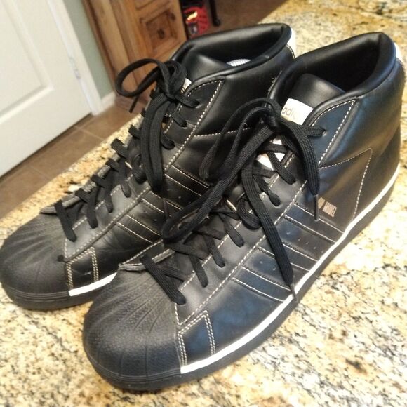 Rare Adidas Pro Model Black Tactile Gold Basketball Shoe BY4173 Men's US 12.5
